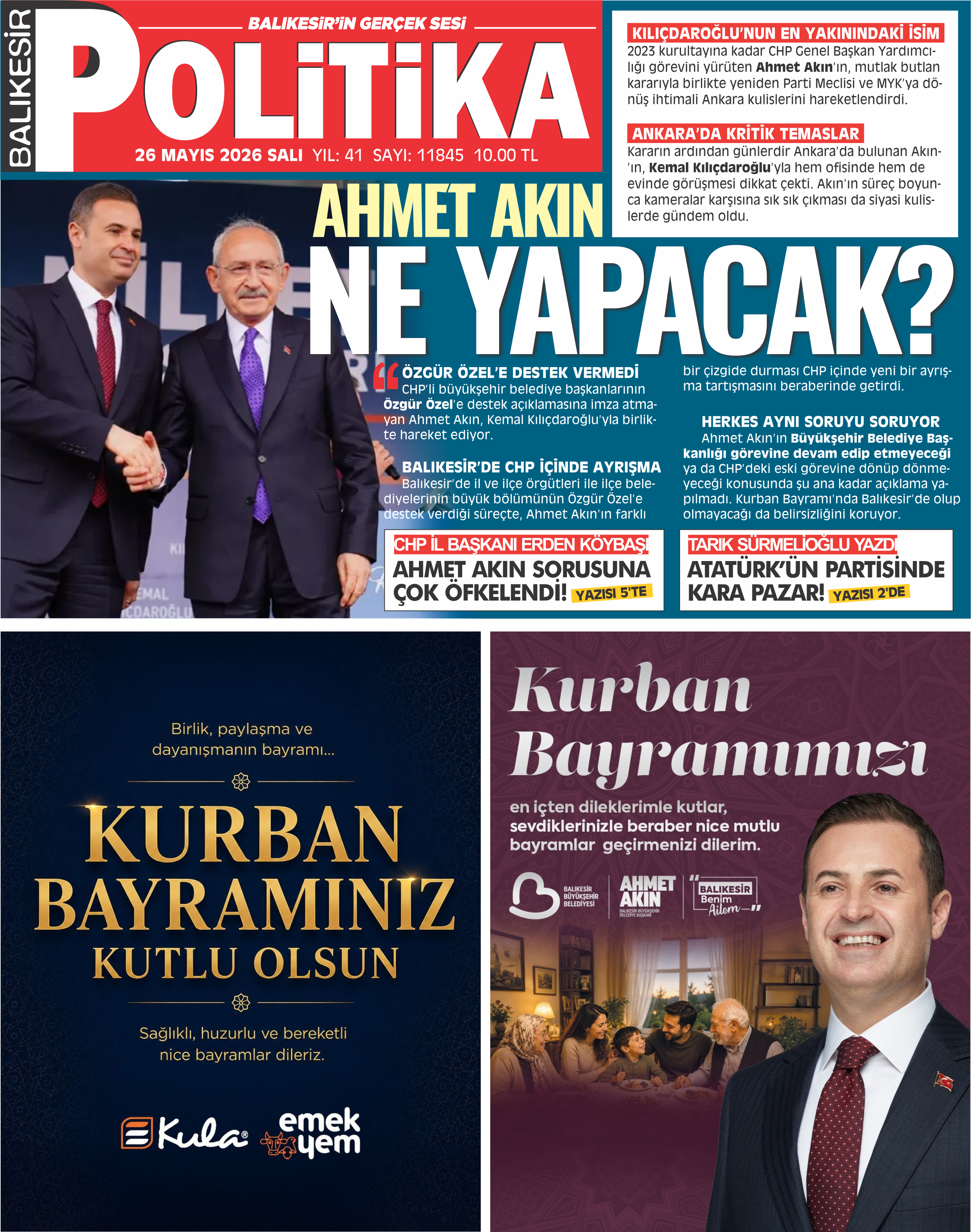 Poli̇ti̇ka 26 Mayis 2026 Sali