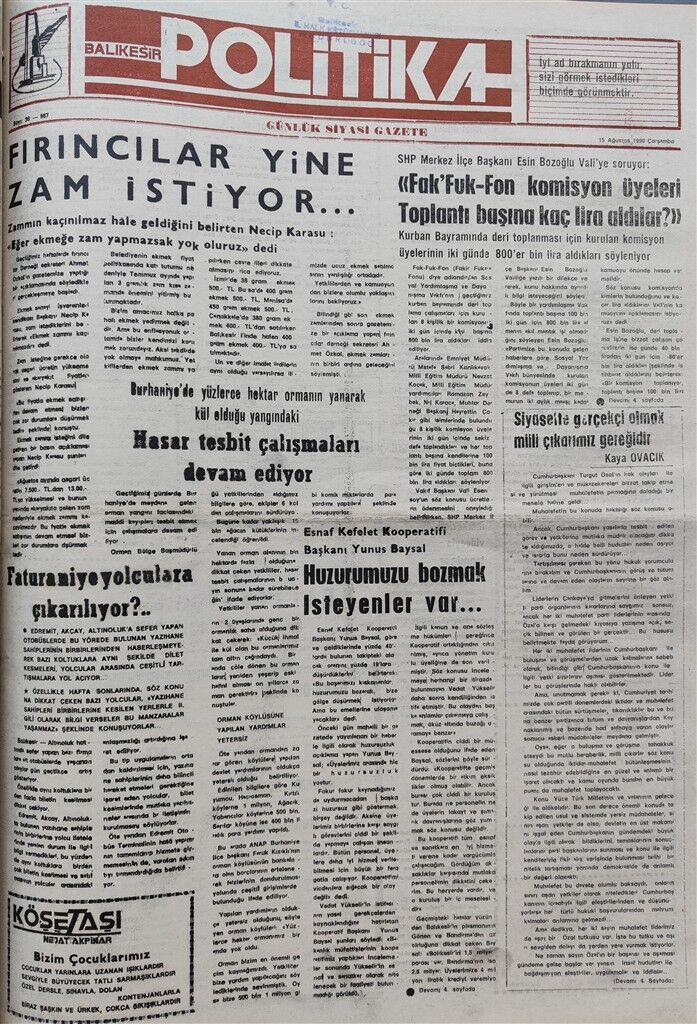 15 Ağsts 90 Çrşm (Custom)