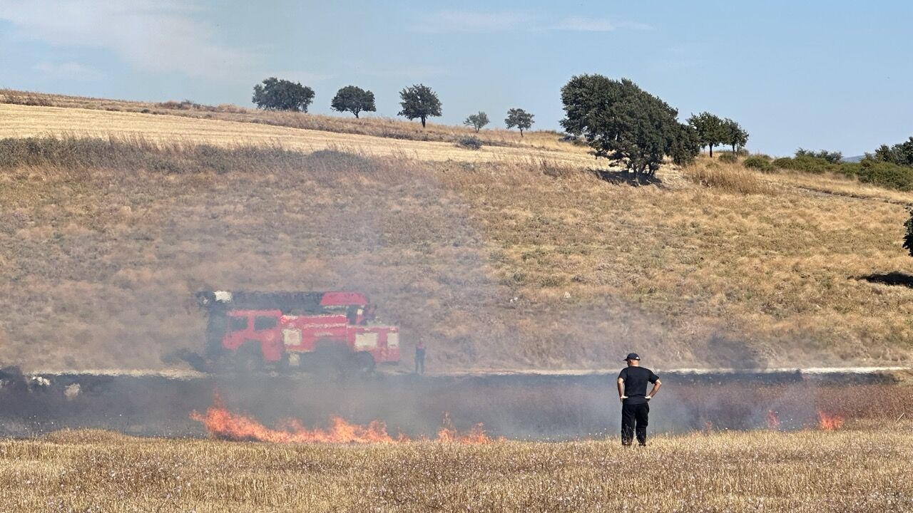Çanakkale'de Korkutan Yangın: Esenler Mahallesi'nde Otluk Alanda Çıkan Alevler Korku Yarattı!