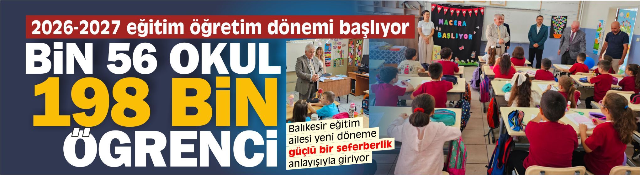 Balıkesir’de Yeni Eğitim Yılı 198 Bin Öğrenciyle Başlıyor