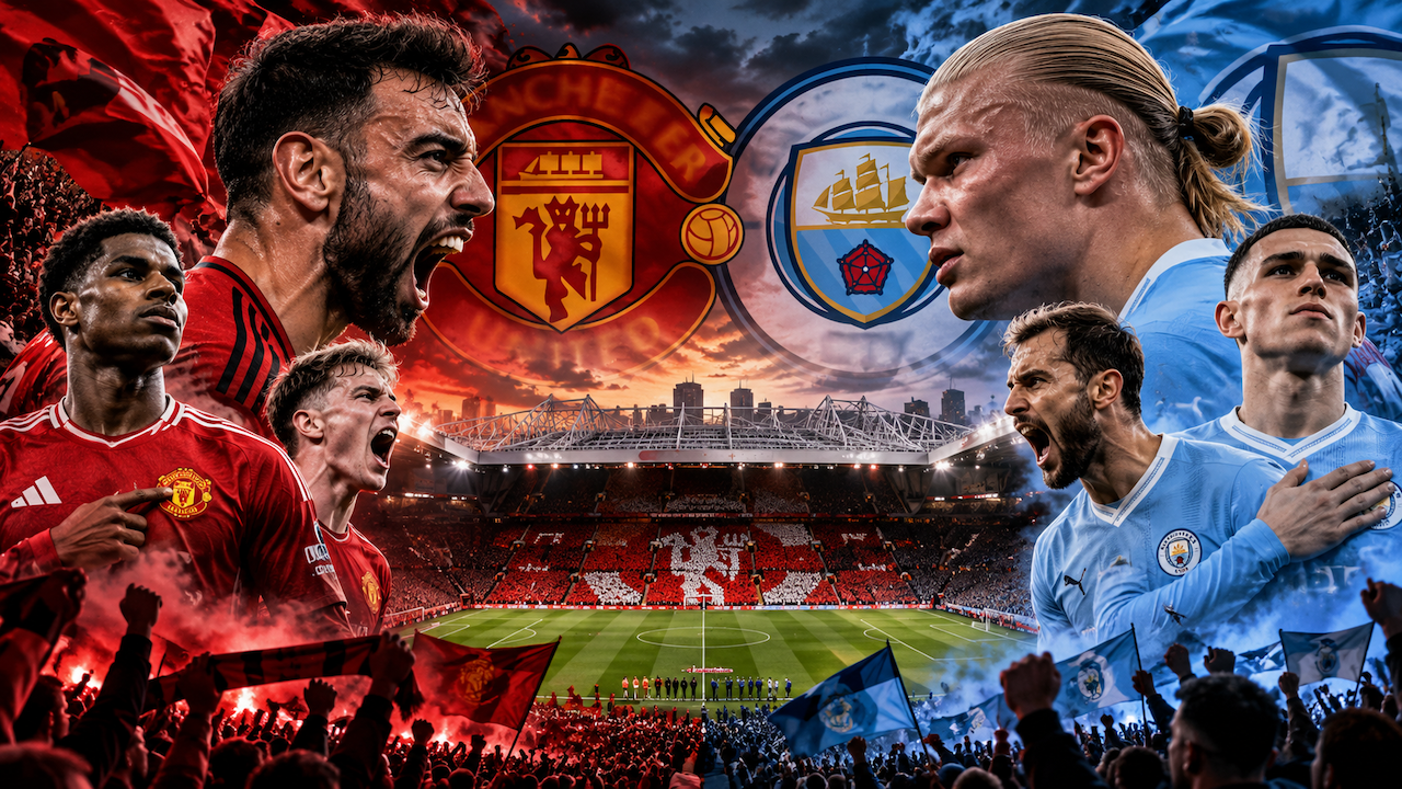 Premier Lig'de Dev Derbi Günü! Manchester United - Manchester City Maçının İlk 11'leri Belli Oldu!
