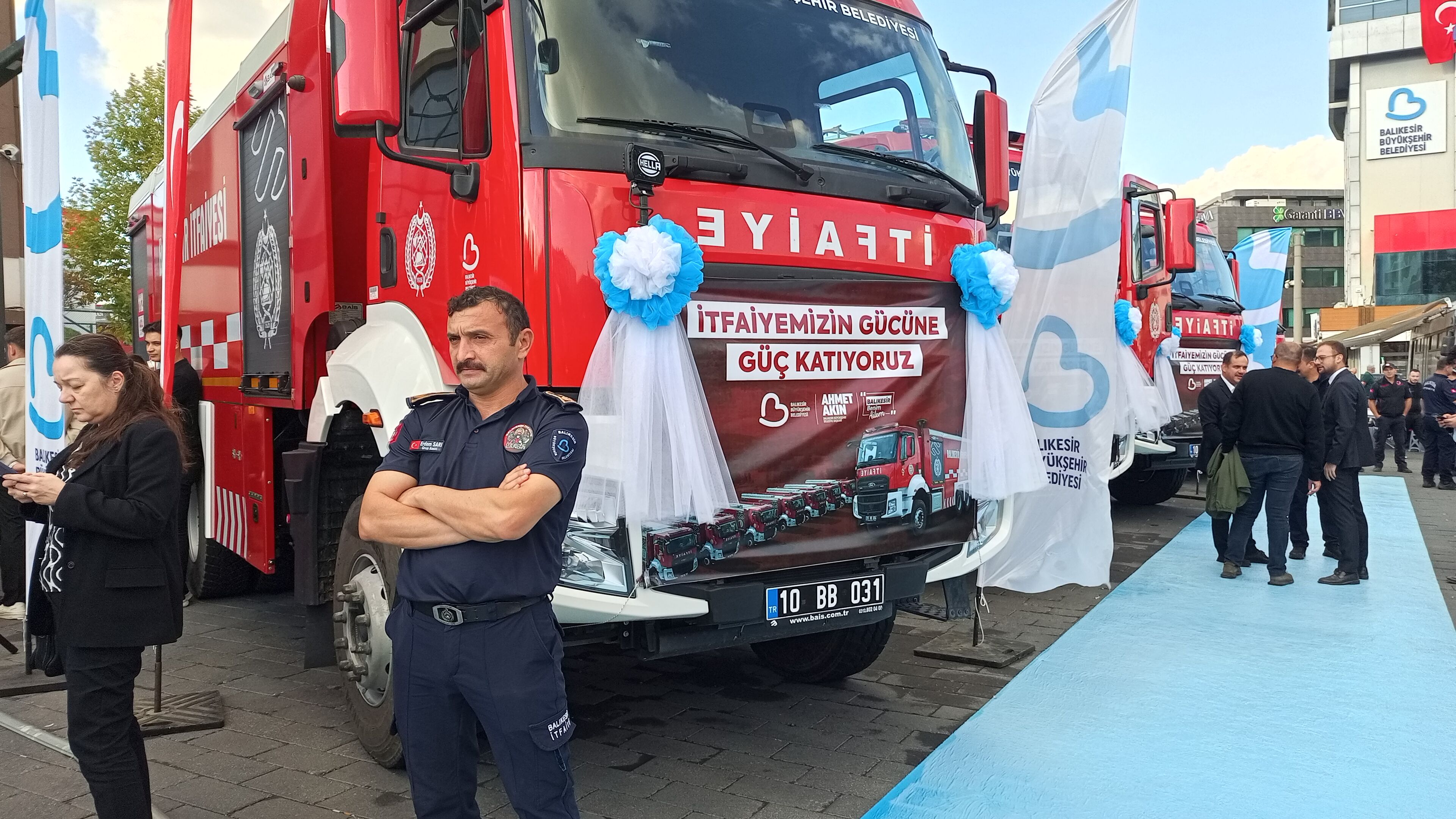 Balıkesir’de Afetlere Müdahale Gücü Artıyor! Yeni İtfaiye Araçları Hizmete Girdi