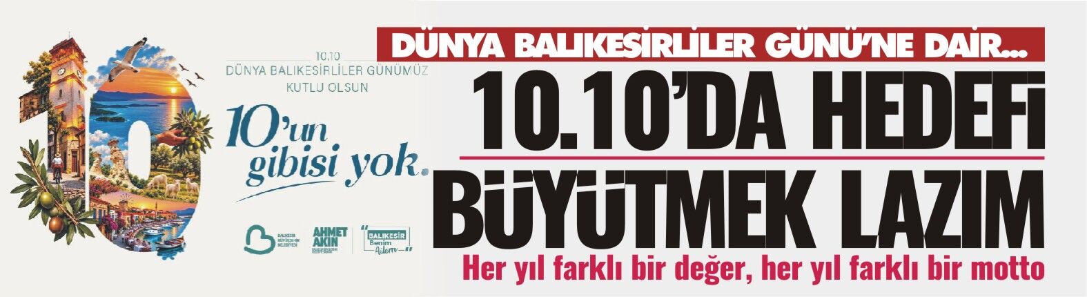 Dünya Balıkesirliler Günü  Dünyaya açılmalı