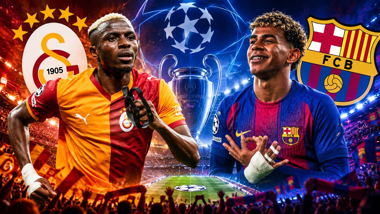 Galatasaray Şampiyonlar Ligi Sahnesinde! Galatasaray - Barcelona Maçının İlk 11'leri Belli Oldu!