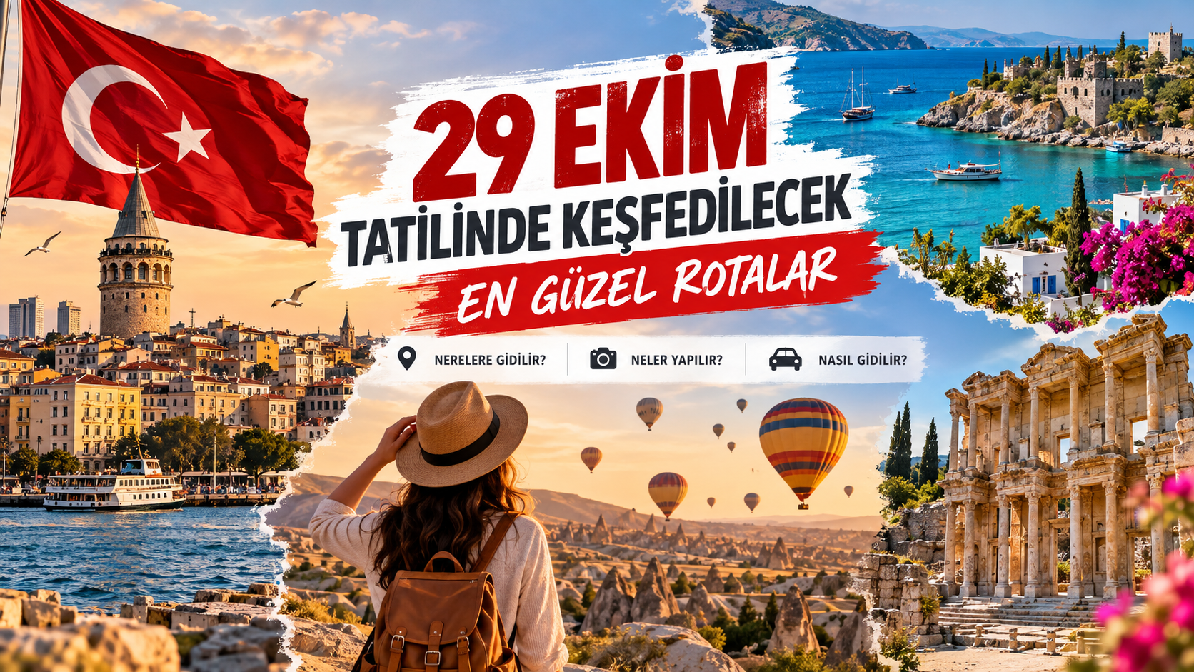 29 Ekim Tatilinde Nereye Gidilir? İşte 4 Günlük Tatil İçin Türkiye'nin En Güzel 7 Bölgesinden Gezi Rotaları!