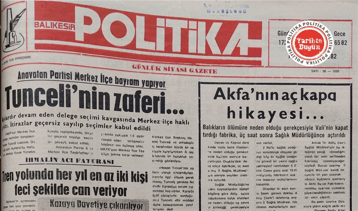 18 Ekim 1990 Perşembe: Tunceli’nin zaferi