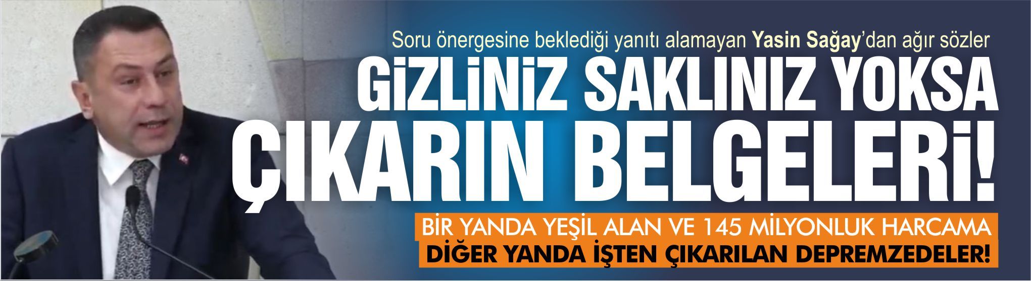 Yasin Sağay’dan Ahmet Akın yönetimine çifte eleştiri: Park harcamaları ve işten çıkarmalar