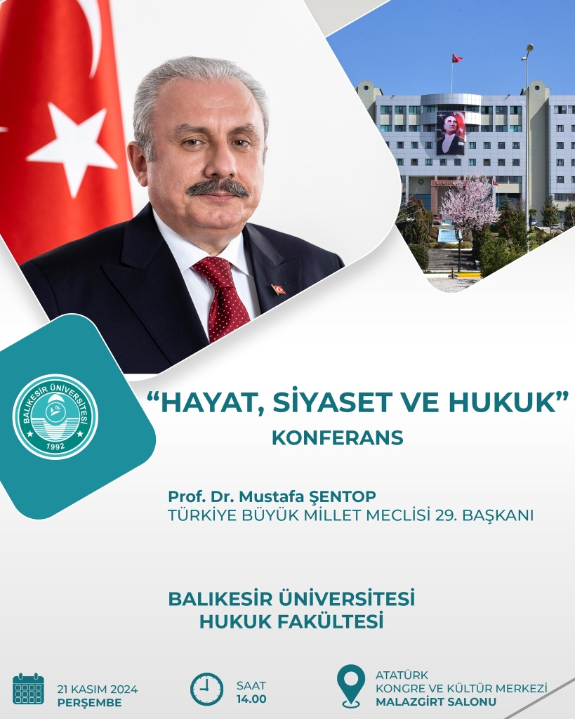 TBMM eski Başkanı Mustafa Şentop, Balıkesir'e geliyor!