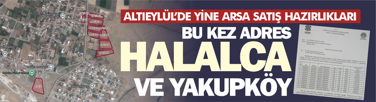 Altıeylül Belediyesi yine arsa satıyor! AK Parti cephesi: Hizmet yok, satış konuşuyoruz!