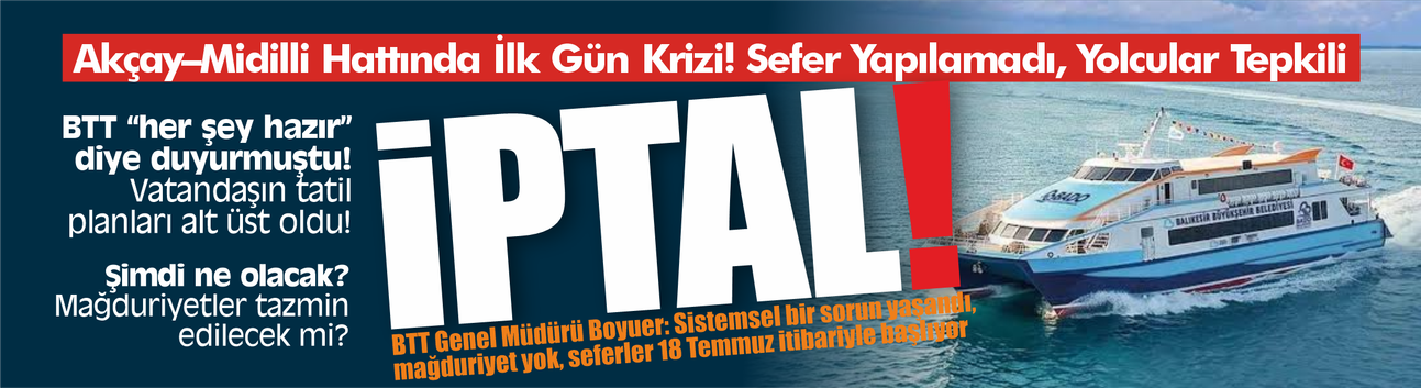Akçay–Midilli Hattında İlk Gün Krizi! Sefer Yapılamadı, Yolcular Tepkili