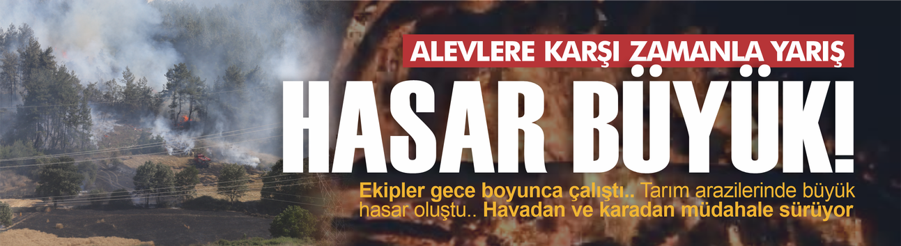 Alevlere Karşı Zamanla Yarış! Altıeylül'deki Yangında Mücadele Sürüyor